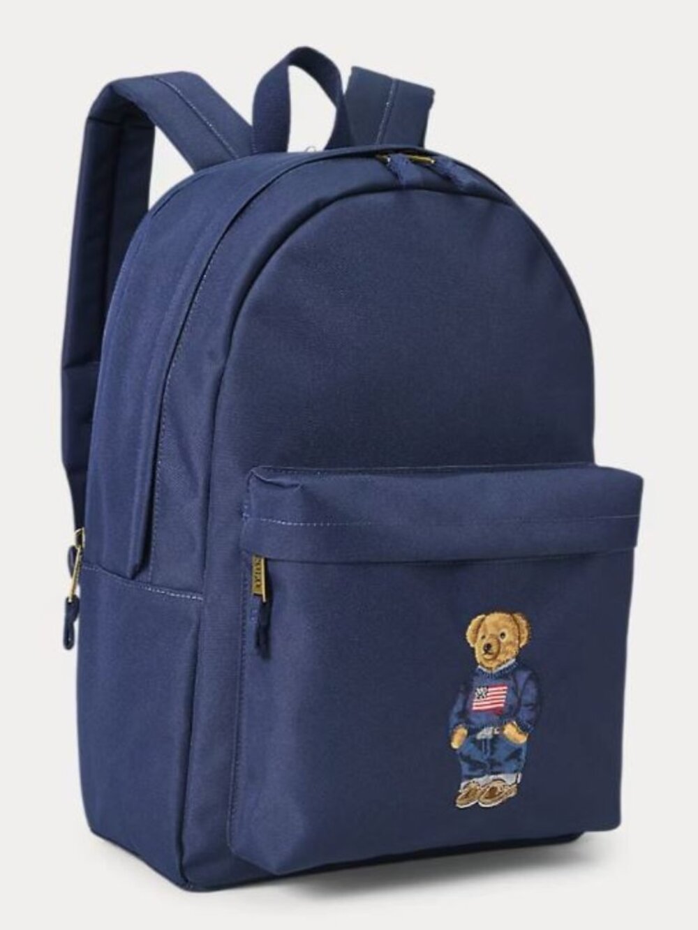 Polo Ralph Lauren Bear Backpack Navy Blue Laptop School Travel Book Bag Gift New